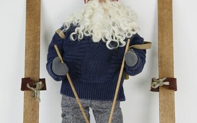 Vintage Handmade Limited-Edition Skiing Santa Claus