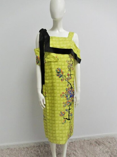 "Vionnet" Dress in pure yellow silk Size XS-S