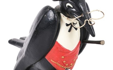 WOODEN "OLD CROW" FIGURAL ADVERTISING