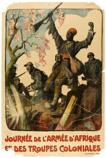 War Poster African Army Colonial Troops Day France
