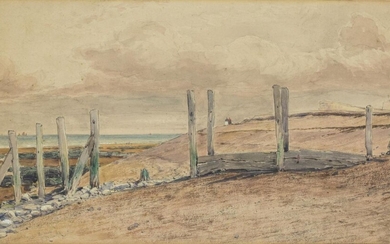 William Roxby Beverley, British 1811-1889- Eastbourne; pencil and watercolour heightened with touches of white on paper, signed, inscribed and dated 'Eastbourne / Sept 2 1866 / W.R. Beverley' (lower left), 27.3 x 50.2 cm. Provenance: with Oscar and...