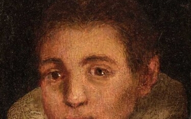 Zuccaro (Federico, circa 1543-1609). Head of a Boy with a Rough, circa 1600