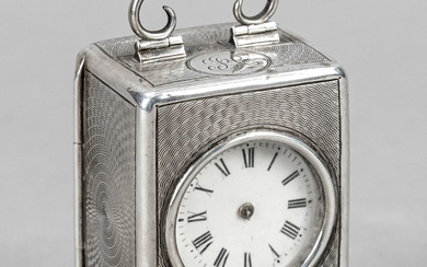 small table clock silver hallmarke
