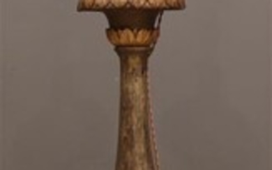 (-), staande houten lamp in de vorm van...