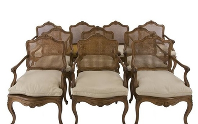 10 18th/19th century walnut armchairs