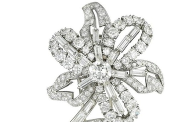 Cartier Vintage Diamond Flower Brooch