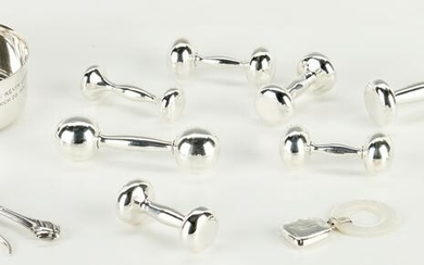11 Pcs. Sterling Silver Baby Items, incl. Tiffany & Co.