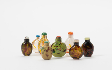 A collection of Chinese glass snuff bottles