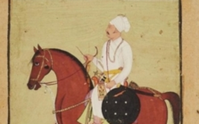 An equestrian portrait of the Maharaja of...