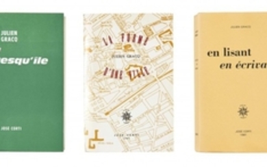Julien GRACQ 1910-2007 Réunion de 3 ouvrages en édition originale, sur grands papiers