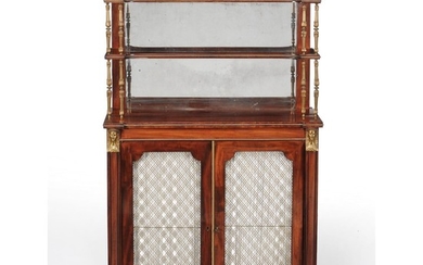 A Regency mahogany and gilt bronze mounted side cabinet