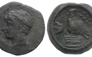 Sicily, Akragas, c. 400-380 BC. Æ Hemilitron (26mm, 17.27g, 12h)....