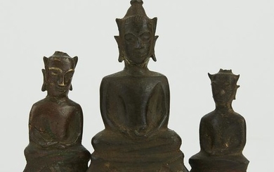 3 Thai Auytthaya Kingdom Bronze Buddhas