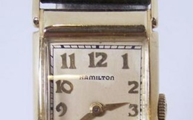 14k Vintage Gold HAMILTON Winding Watch 1940s Cal 982