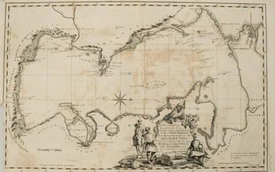 1753 Gibson Map of the Caspian Sea -- A Plain Chart of