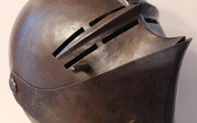17th.C Hand-tracing Metal Helmet