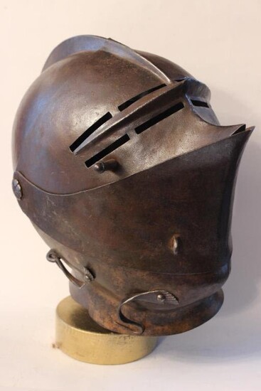 17th.C Hand-tracing Metal Helmet