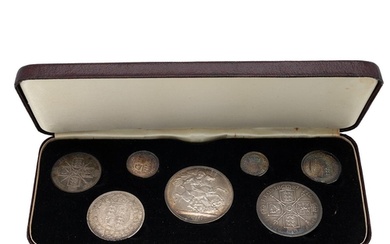 1887 Queen Victoria Golden Jubilee silver seven-coin specime...