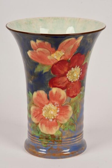 1930s Royal Doulton Floral Decorated Vase