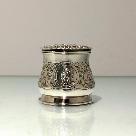 19th Century Antique Victorian Sterling Silver Inkwell London 1859 William Smily
