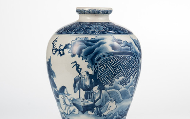 Blue and White Meiping Vase