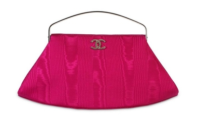 Chanel Fuchsia Silk Frame Bag