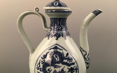 Chinese Blue-White 'Dragon' Pitcher