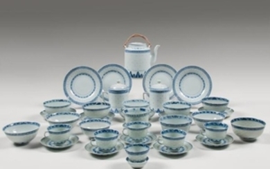 Chinese Rice Grain Blue and White Porcelain