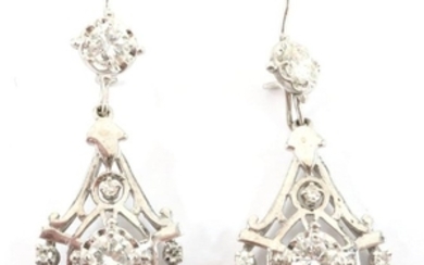 Diamond & Gold Drop Earrings