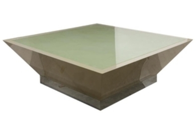 Directional - Glass Top Plinth Base Coffee Table