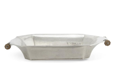 A German Jugendstil silver serving bowl