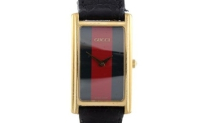 GUCCI - a gentleman's 2600M wrist watch. Gold plated