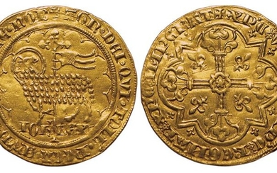 Jean II le Bon. 1350 1364. Mouton d'or. A/ AGN.DEI…
