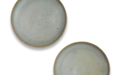 A pair of Junyao glazed dishes