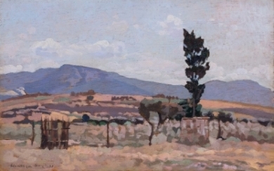 Llewelyn Lloyd (Livorno 1879 - Firenze 1949) &QUOT;THE PEZZOLINO CYPRESS, S. VINCENZO. MAREMMA&QUOT;, 1931