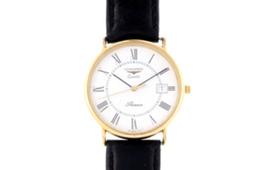 LONGINES - a gentleman's gold plated Presence wrist watch. View more details
