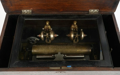 Mandarin Antique Rosewood Music Box c. 1875