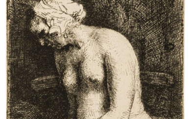 Rembrandt van Rijn (1606-1669) Woman Bathing her Feet at a Brook