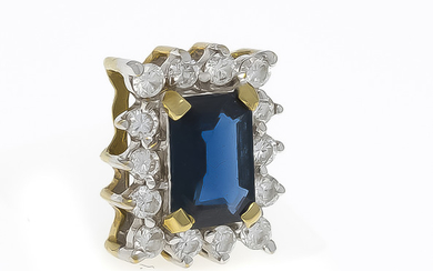 Sapphire diamond pendant GG / WG 585/000 with a