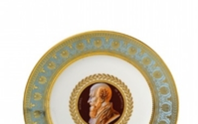 A Sèvres porcelain plate with a cameo portrai ...