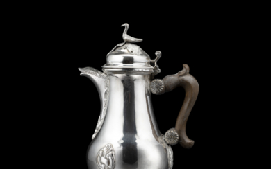 A silver coffee pot. Malta, silversmith Francesco Fenech (?) 1776, assayer Emanuel de Rohan, 1775 - 1796 ca. (h. cm...