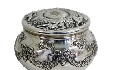 A Tiffany Sterling Silver Box and Cover