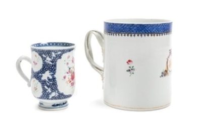 * Two Chinese Export Famille Rose Porcelain Mugs