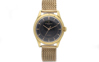 Vacheron Constantin. A Yellow Gold Centre Seconds Wristwatch with Black Dial
