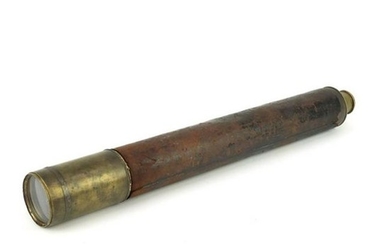 Victorian single draw day or night brass telescope by D