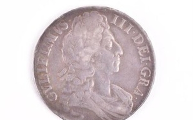 WILLIAM III, 1694-1702. CROWN, 1696. OCTAVO. Obv: Laureate and draped bust right. Rev: Crowned cruciform shields. F. (1...