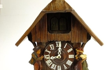 Antique Cuckoo Clock EXCELLENT CONDITION GERMAN BLACK