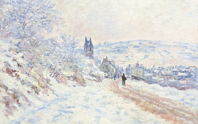 Claude Monet (1840-1926), La route de Vétheuil, effet de neige