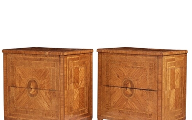 A pair of Italian Louis XVI cabinets, late 18th century.