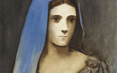 Pablo Picasso (1881-1973), Buste de femme au voile bleu